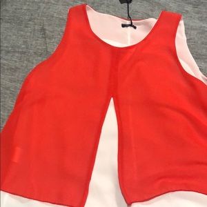 Orange and white tank top